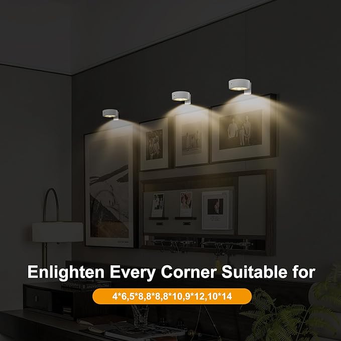 3-Pack Battery Operated Picture Lights Magnetic Painting Light