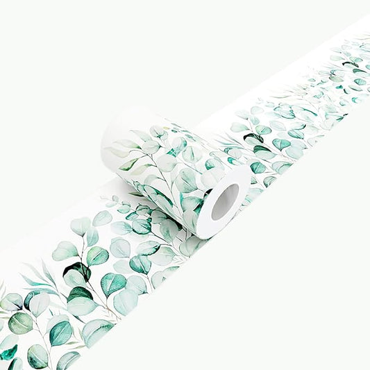 Watercolor Eucalyptus Leaves Wallpaper Border 3.9"X196.8" Peel and Stick Wall