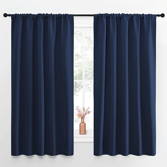 NICETOWN Navy Curtains Blackout Draperies