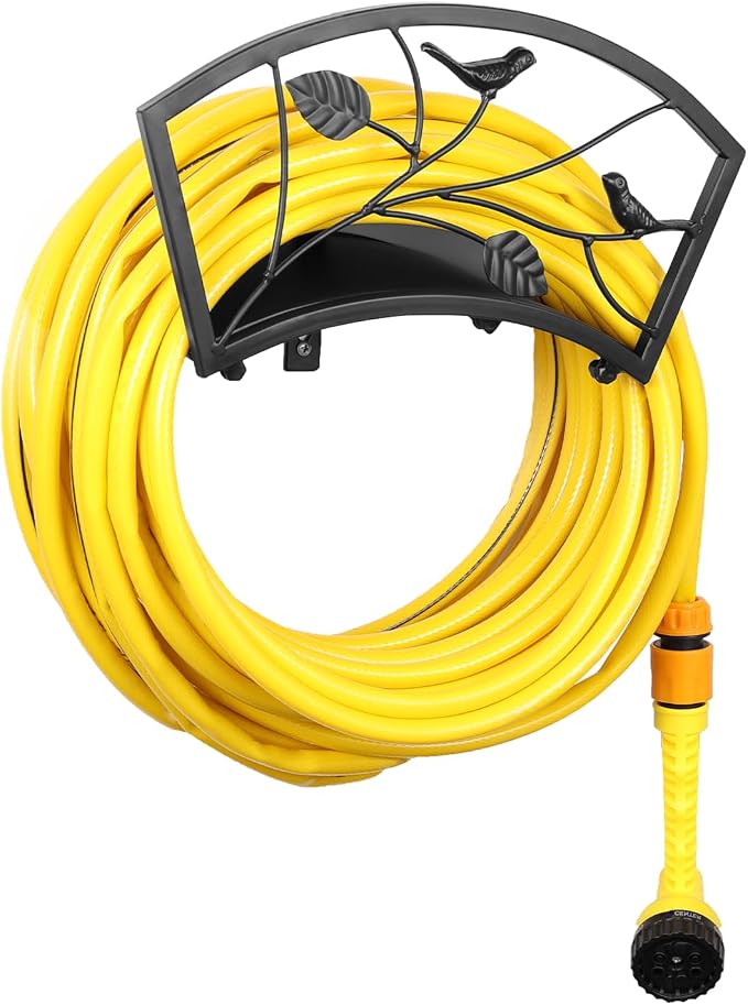Garden Hose Holder Wall Mount - Outdoor Hose Hanger Rack Organizer XMANTSEA | Hose Hanger, Hose Rack, Hose Organizer, Wall Mounted, Heavy Duty, Rust Proof, for Outside Garden Yard