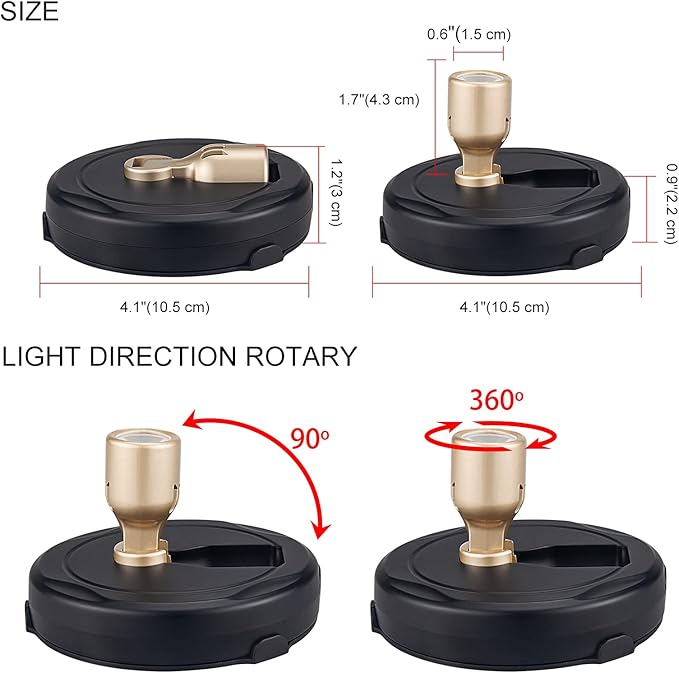HAMVIDNE Wireless LED Spotlight, Battery Powered Picture Lights, Uplighting