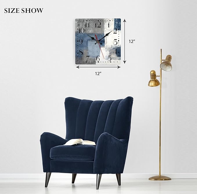 ArtSocket Wooden Wall Clock Silent Non-Ticking, Battery Operated