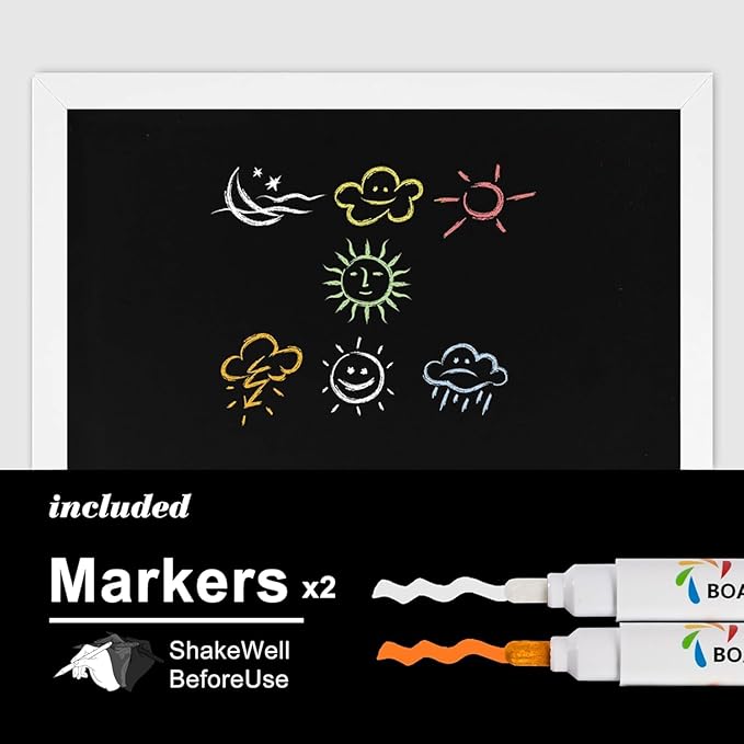 Magnetic Chalkboard Black Board 46 x 32, Extra Large Chalk Board Blackboard