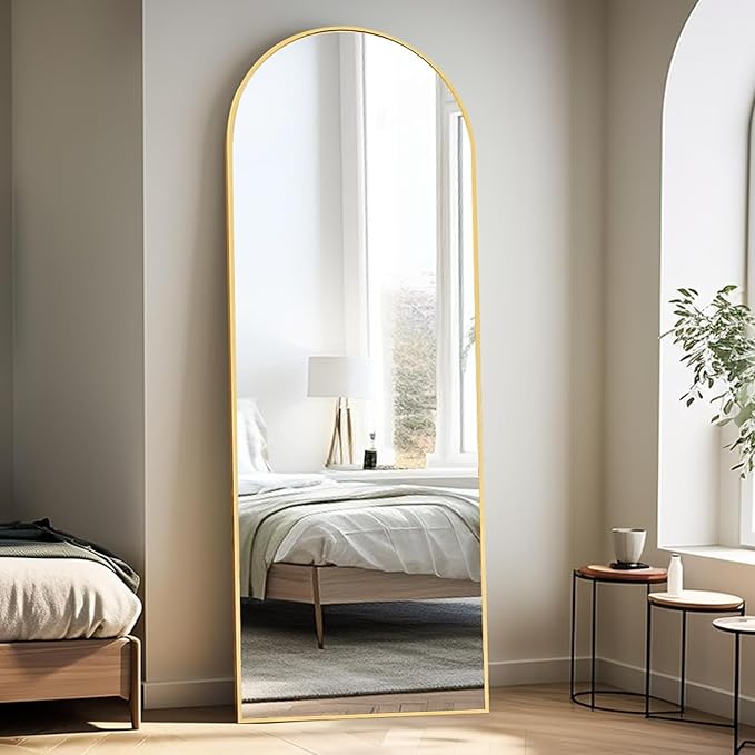 Rowjut 64"x21"Floor Mirror Arched Full Length Mirros, Mirror Floor Length