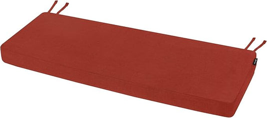Favoyard Outdoor Bench Cushion 36 x 14 Inch Rainproof Patio Furniture Cushions 3-Year Color Fastness Garden Settee Porch Pads with Ties, Red