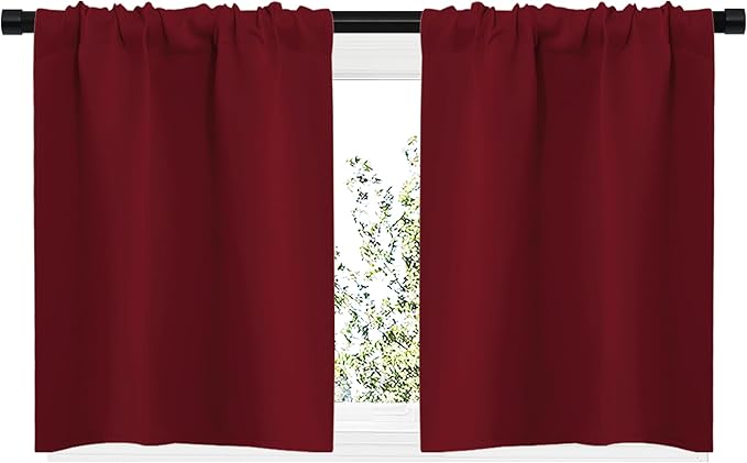 NICETOWN 20 inch Curtains for Small Windows, Thermal Insulated Privacy Short