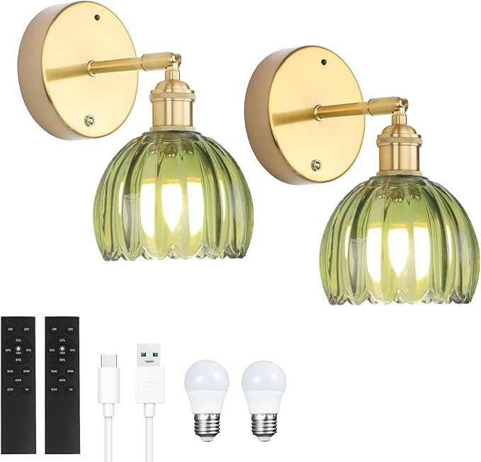 Shenmoyl Battery Operated Vintage Wall Sconces