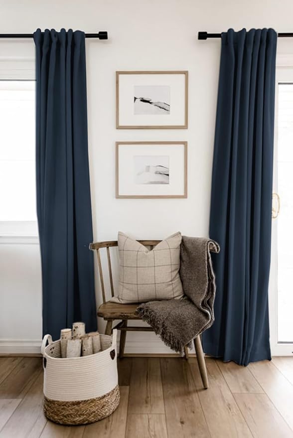 100% Blackout Shield Linen Blackout Curtains