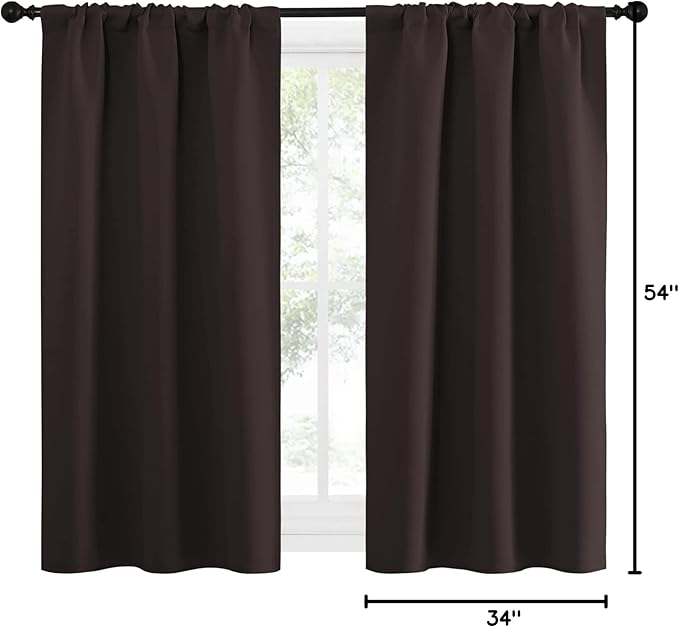 NICETOWN Kitchen Curtains Thermal Insulated Curtains & Drapes, Small Window