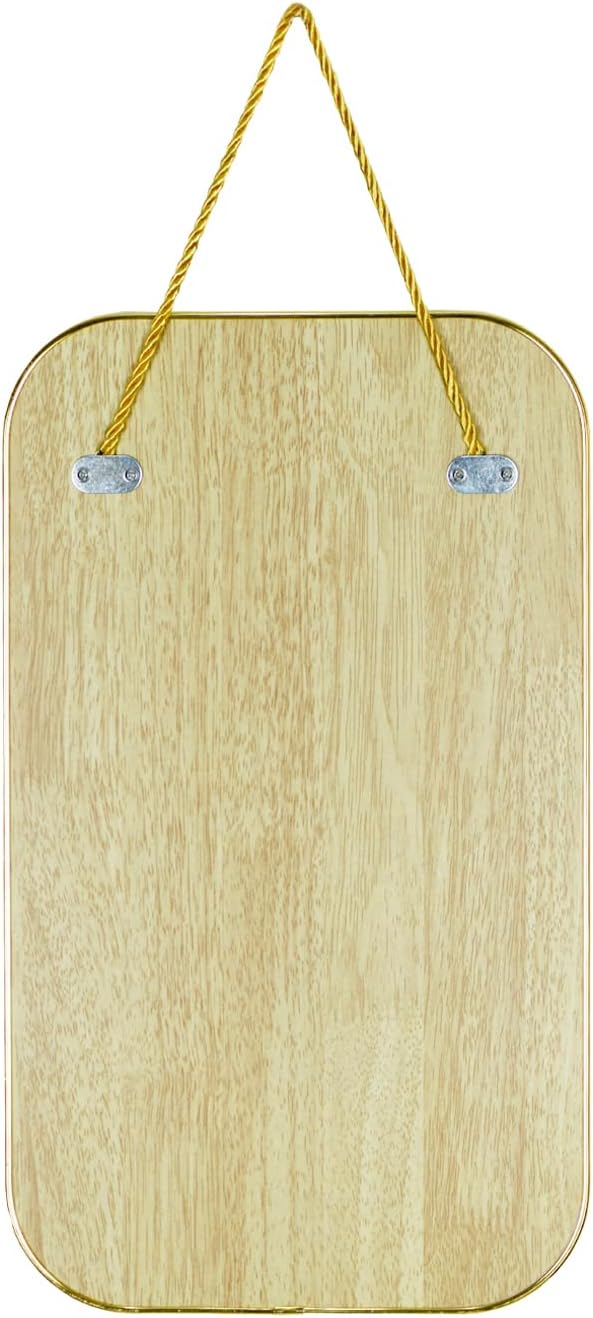 Gold Rectangular Wall Mirror, 15.6x9.2 Inch Modern Decorative Wall Mirror