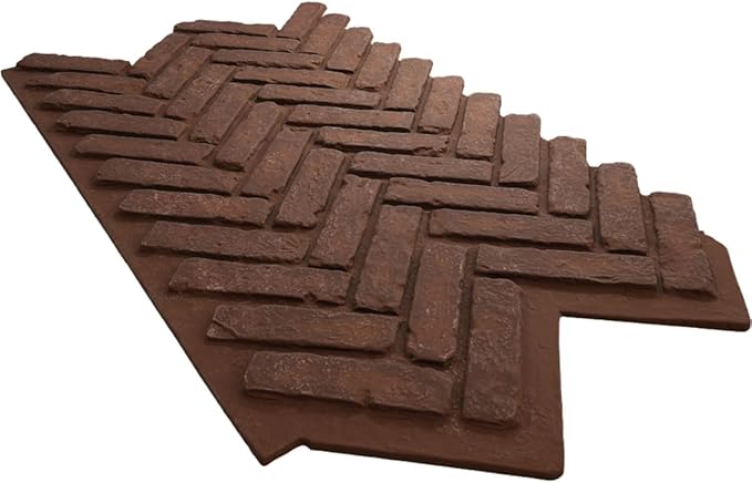 EverStone Herringbone Faux Brick Panel, 46 1/2"W x 25 1/4"H x 1"D, Pizzeria