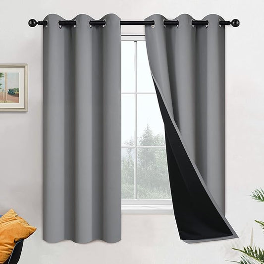 Yakamok 63 Inch Length 100% Blackout Curtains