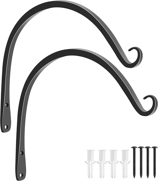 FEED GARDEN 2 Pack 10 Inch Hanging Plant Bracket Wall Hooks Decorative Plant