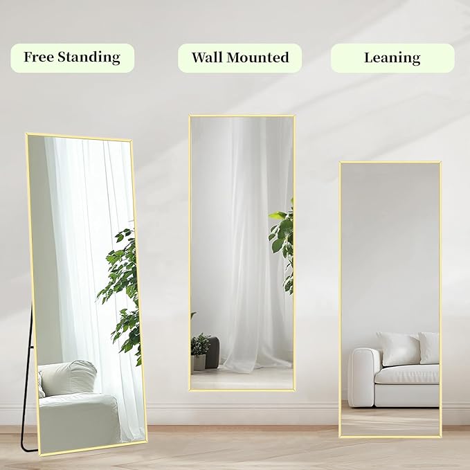 Sunniry Gold Mirror Full Length 56x16 inch, Floor Length Mirror