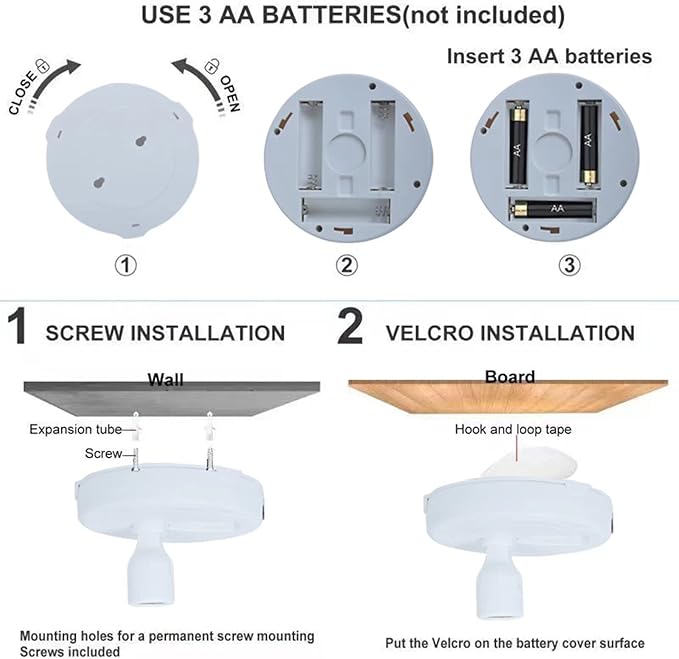 HAMVIDNE Wireless LED Spotlight, Battery Operated Picture Lights, Indoor Uplight