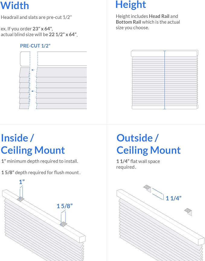 CHICOLOGY Mini Blinds for Indoor Windows – 30"W x 48"H, Cappuccino Horizontal