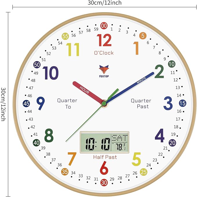 Foxtop Digital and Analog Learning Clock