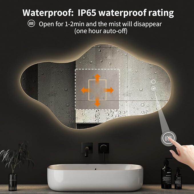 Modern Irregular LED Bathroom Mirror