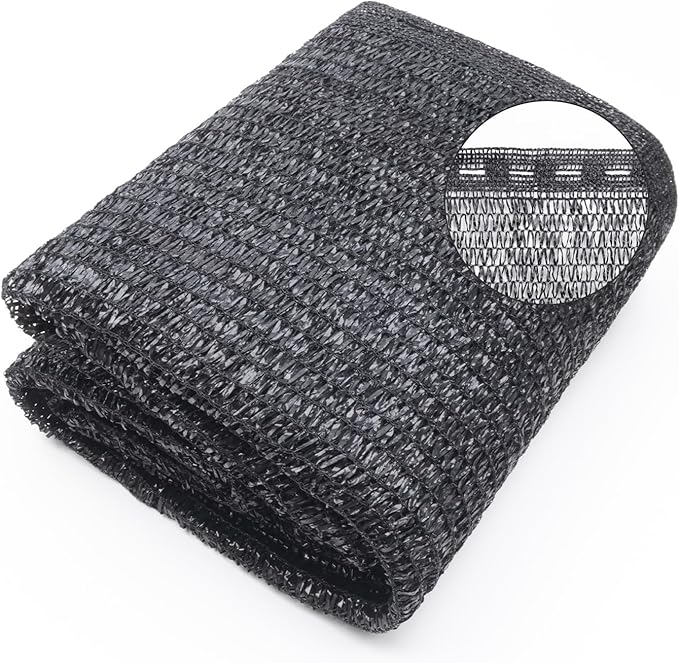 Cool Area 40% 6.5x6.5ft Sunblock Shade Cloth Cover Mesh UV Resistant Net for Garden Flower Plant Greenhouse, Black