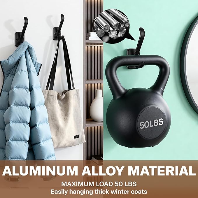 Coat Hooks Wall Mount Heavy Duty
