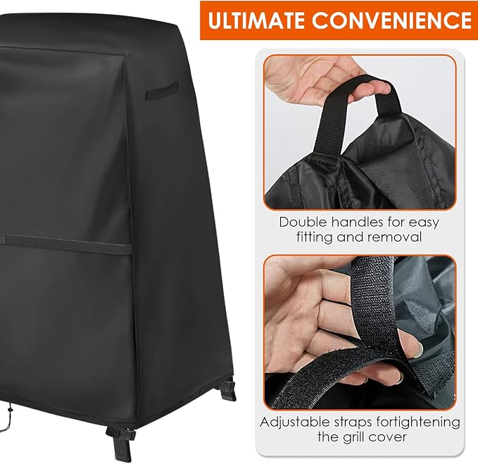 Cover for Ninja Woodfire Grill Compatible with Ninja Pizza Oven OO101 with Stand,Waterproof Covers for Ninjaa Woodfire Outdoor Grill with Adjustable Drawstrings and Buckles(Cover Only)