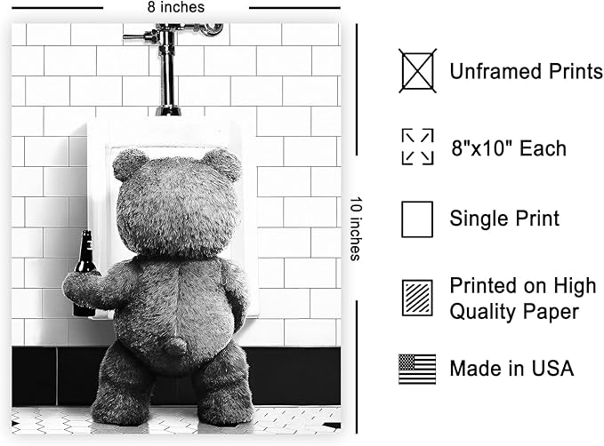 Poster Master Funny Teddy Bear Print
