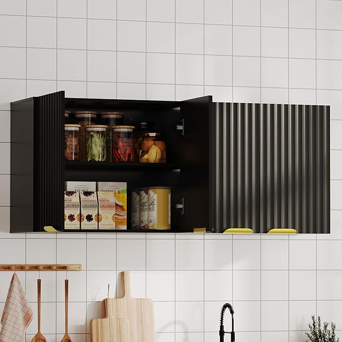 ChooChoo 4 Doors Wall Cabinet Laundry Room, Bathroom Wall Cabinet