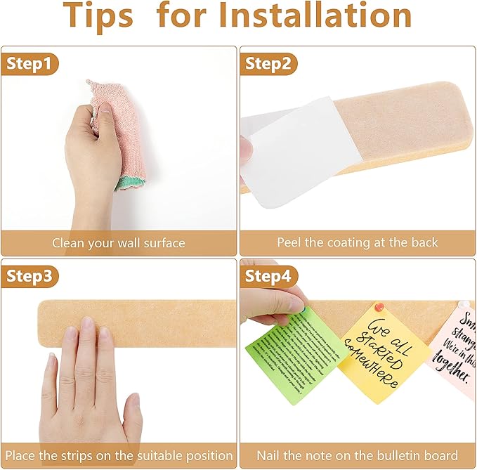 5 Pack Felt Pin Board Bar Strips Bulletin Board