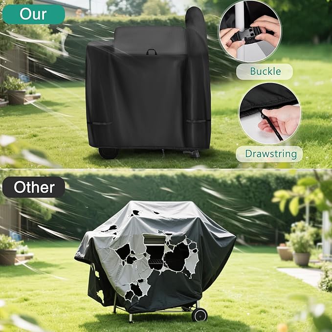 Grill Cover for Traeger Pro 22/34/575 Smoker Grill, 41inch Outdoor BBQ Grill Cover Waterproof heavy duty for Traeger Lil'Tex Elite, Eastwood, Z-Grill Series Smoker Grills-41"L x 27"W x 47"H