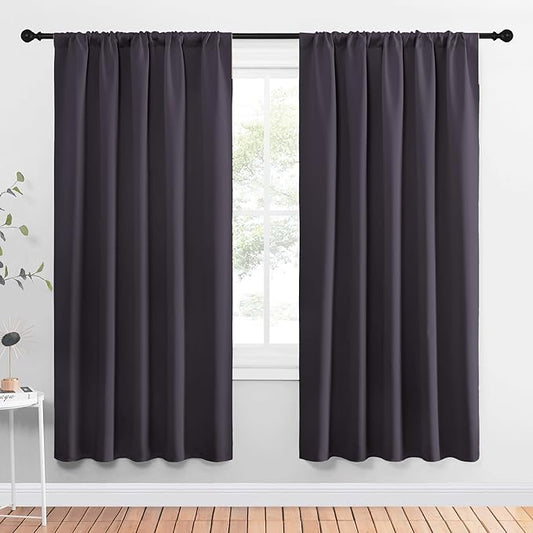 NICETOWN Window Curtains Blackout Drapes, 1 Pair, 52 by 72-Inch, Thermal