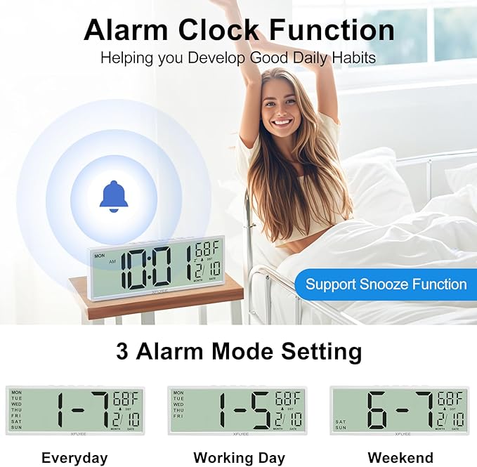 14.5'' Large Digital Wall Clock Battery Operated