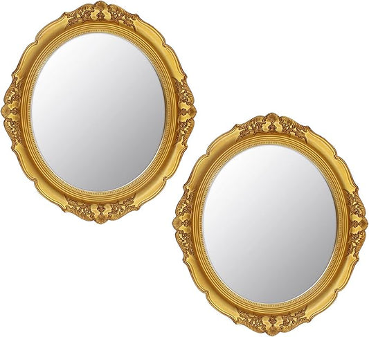 Eaoundm 13.1 x 14.8 inchs Decorative Wall Mirror, Vintage Hanging Mirrors