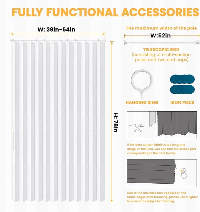AJAZZ Blackout Magnetic Door Curtain