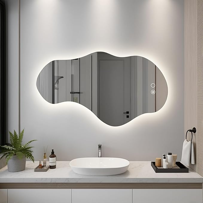 Modern Irregular LED Bathroom Mirror