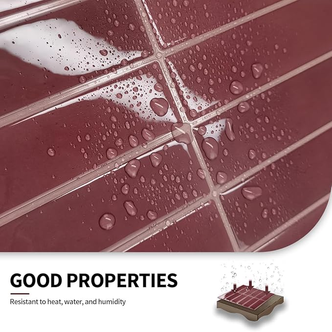 Peel and Stick Backsplash 3D Wall Tiles, Self-Adhesive, Oil Proof, Waterproof