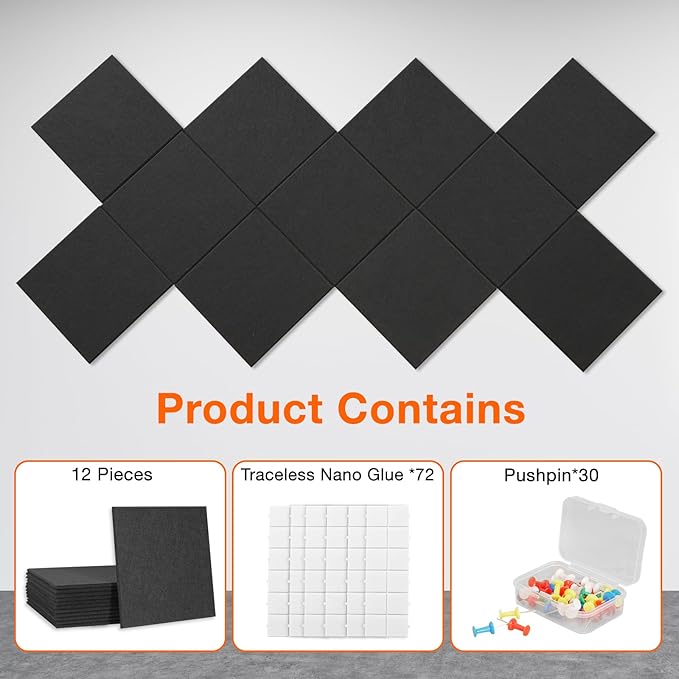 Large Cork Boards for Walls, 12 Pack Bulletin Boards Alternative, Cork Board