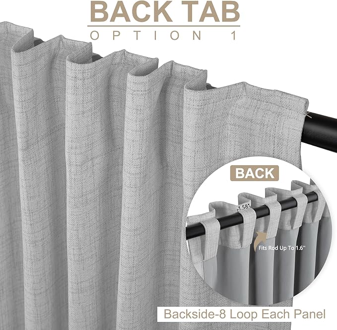 100% Blackout Shield Linen Blackout Curtains