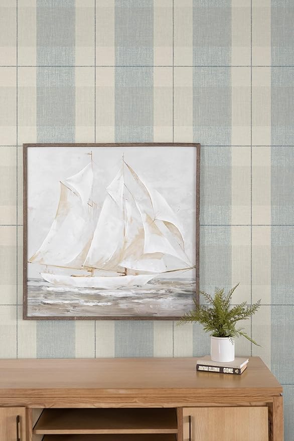 NextWall Lenox Hill Plaid Peel and Stick Wallpaper