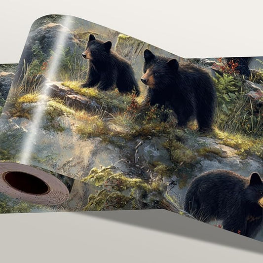 Black Bear Wallpaper Border 196x4 Inch Peel and Stick Wall Border Self Adhesive