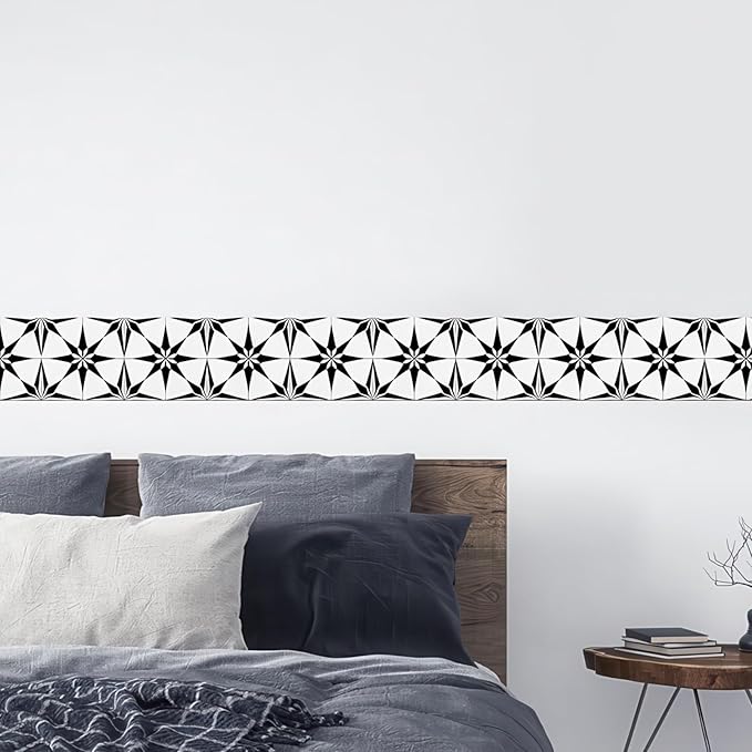 HOMETITUTE Wallpaper Border 4x196 Inch Peel and Stick Wall Border Wallpaper