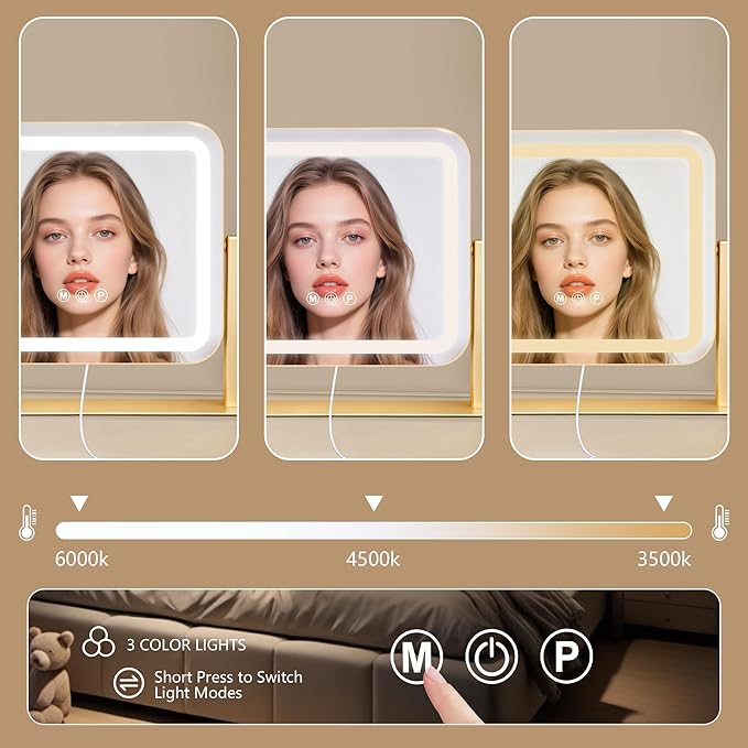 Ratsamee Gold Vanity Mirror