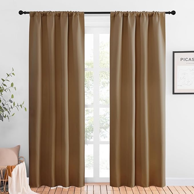 NICETOWN Blackout Curtains for Living Curtains, 1 Pair, 34-inch W x 84-inch L
