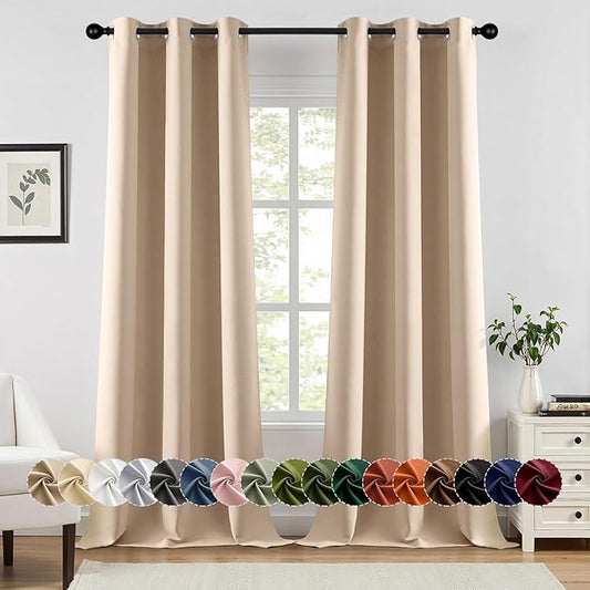 MIULEE Blackout Curtains for Bedroom Living Room 2 Panels, Thermal Insulated
