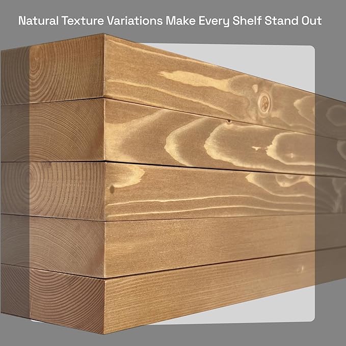 BAOBAB WORKSHOP Natural Wood Floating Shelves