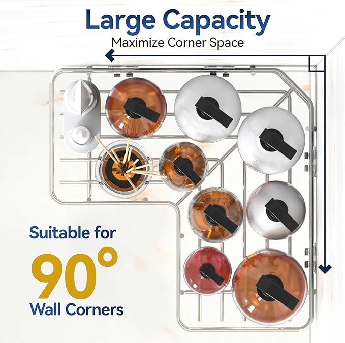 YASONIC Corner Shower Caddy Organizer, Self-Adhesive Rustproof Bath Shelves