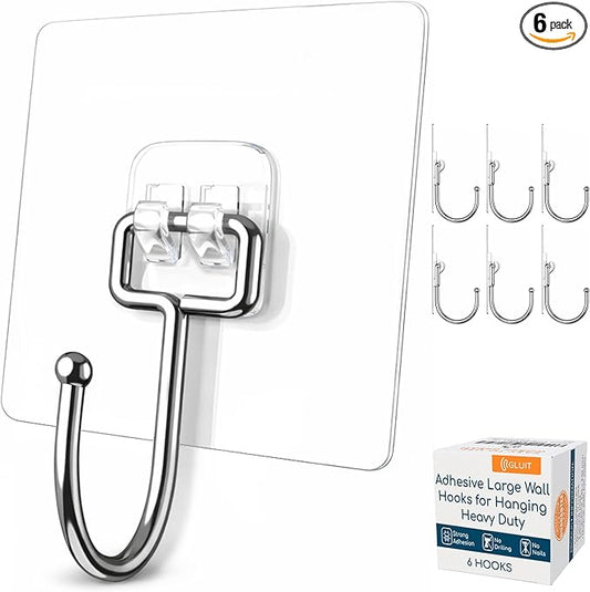 GLUIT Adhesive Large Wall Hooks