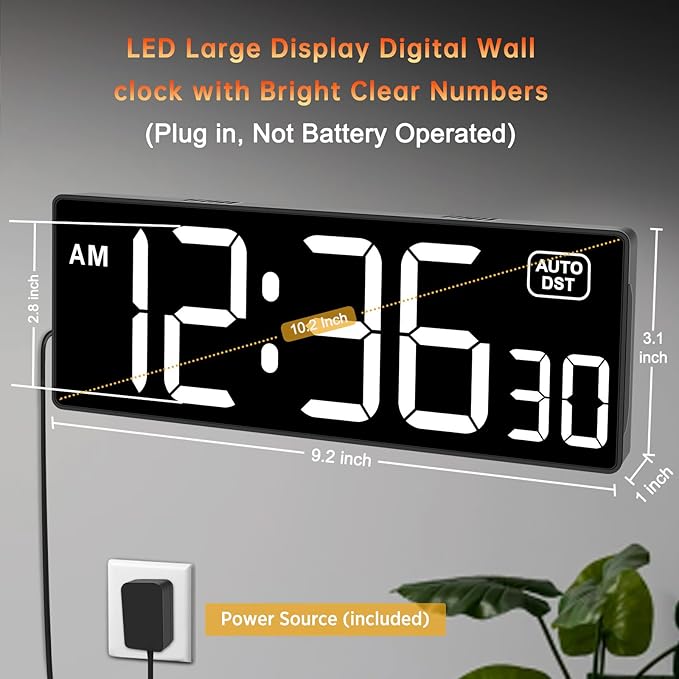Soobest Digital Wall Clock