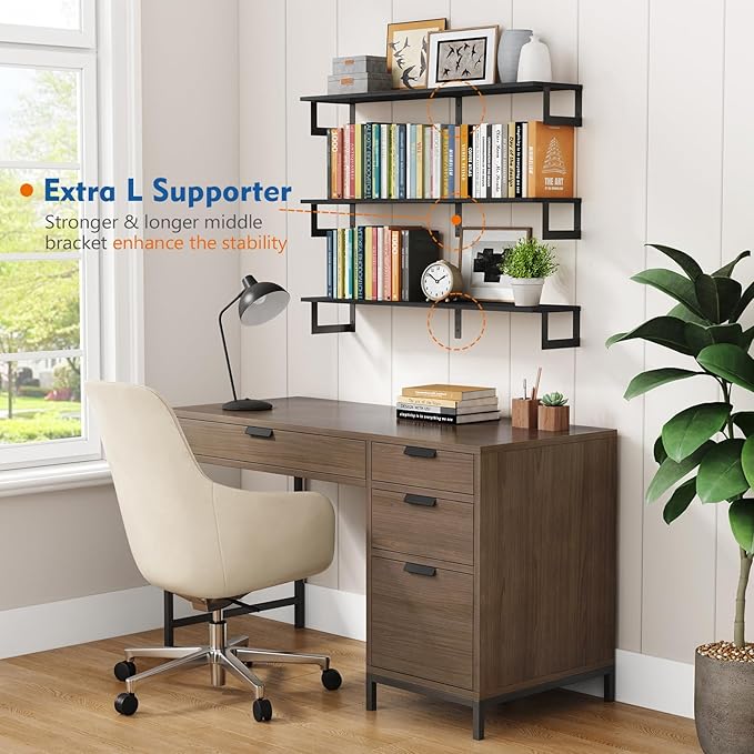 Harwaya Large Floating Book Shelves