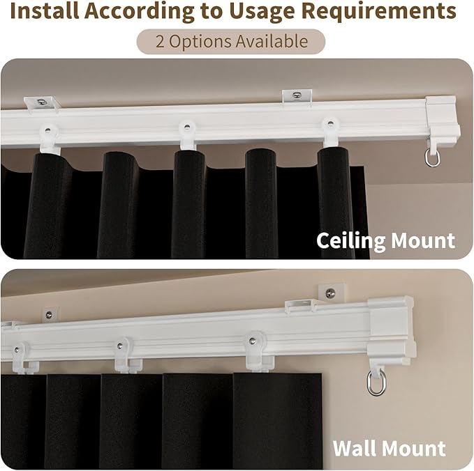 Room Divider Blackout Curtains Extra Wide Ceiling Mounted Curtains Track Sets
