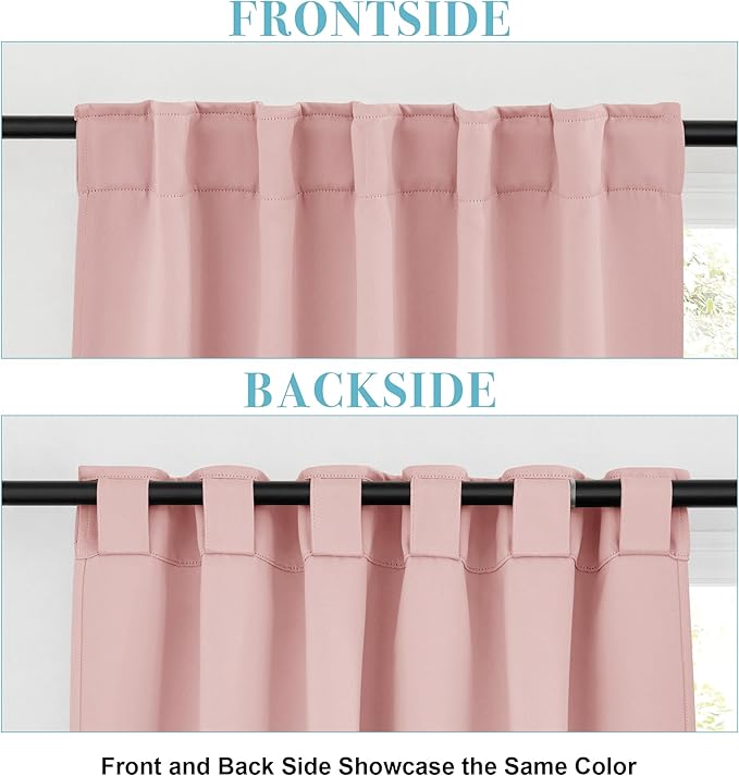 RYB HOME Blackout Curtains for Living Room, Privacy Thermal Insulating Window